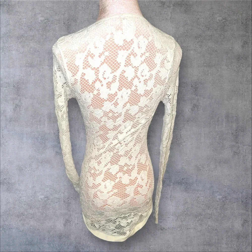 Free People white lace mini dress